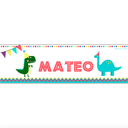 Banner de papel Baby Dino Pers.